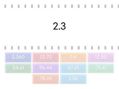 Rounding Decimals - Nearest tenth