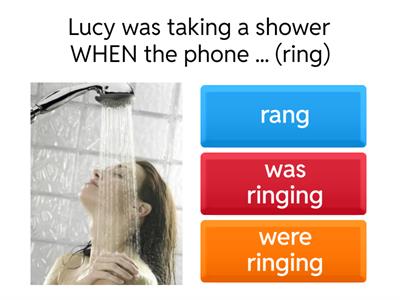 Simple past and continuous when while