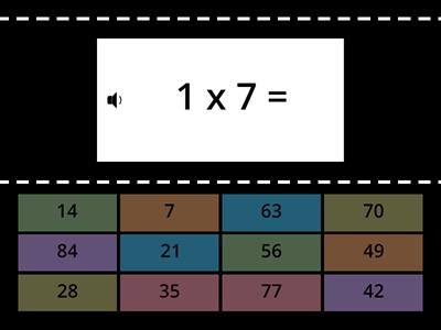 7x table - easier