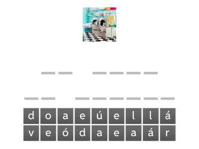 Escribe lugares de la casa