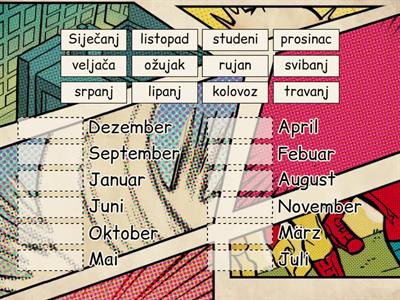 Njemački jezik -mjeseci u godini