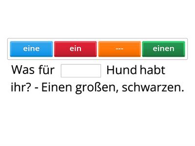 Was für ein(e) ... ? 