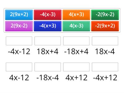 Pre-Algebra. Distributing with negative terms