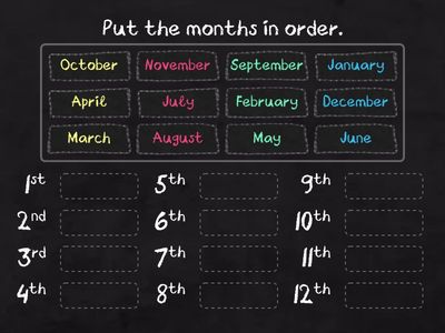 The months of the year 4th B