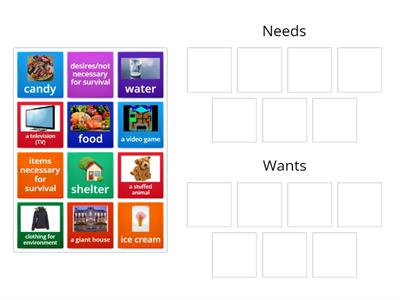 Needs and Wants
