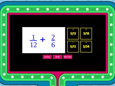 Adding Fractions with like and unlike denominators
