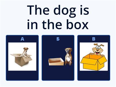  prepositions  IN/UNDER/ON
