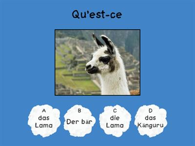 Allemand : les animaux série 1