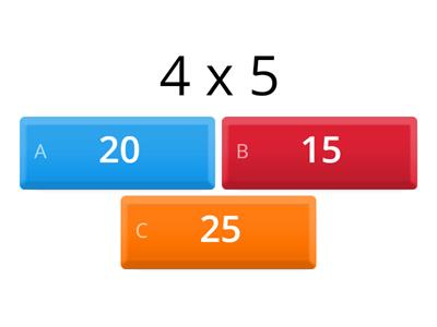 Tablas de multiplicar hasta el 5