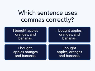 Comma Usage Quiz