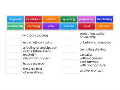 The Outsiders - List 1 Vocabulary 