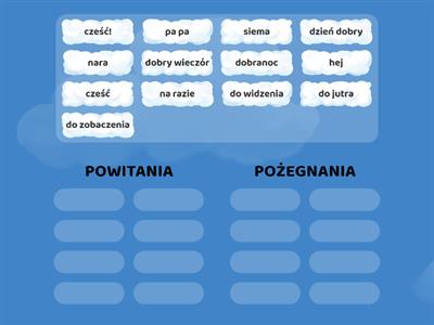 Powitania, pożegnania