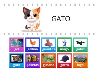 Palabras con ga go gu PEQUES