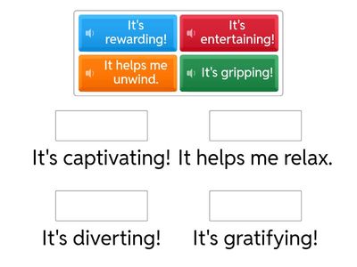 Why do you like...? Because ...