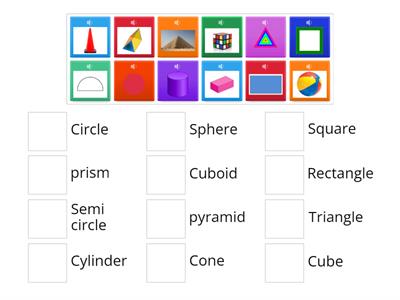 2D and 3D Shape Match Up 