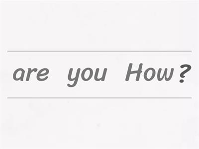  A1. Unjumble: questions
