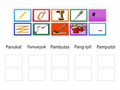 Gawain: Hanapin kung saan nabibilang ang mga kagamitan at kasangkapan. 