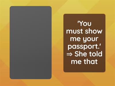 Reported speech / Indirect speech