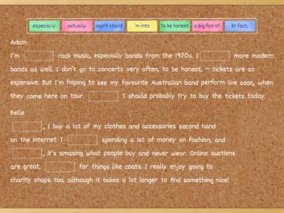 B1+ Cb page 17 ex4 Likes & Dislikes + Giving extra information