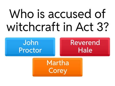 Act 3 of The Crucible Quiz