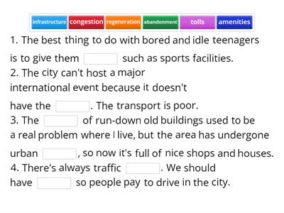 SO C1 3.3 City life. Vocabulary input