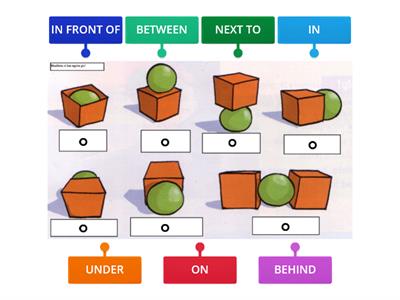 Prepositions of Place - matching game