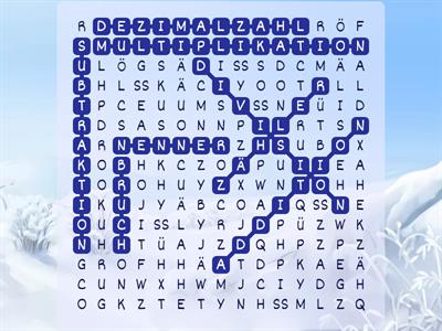 Wörtersuche - Mathe