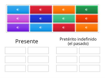  ¿Presente o pretérito? 1 una actividad auditiva