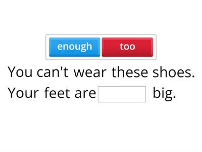 too/ enough/ as..as English Class A2