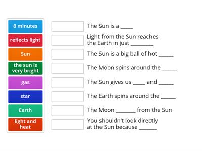 The sun moon and earth