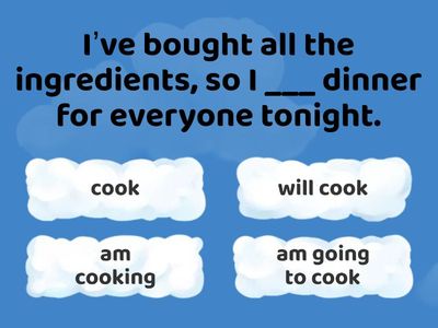 Future Actions in Cooking - Test (B2+)