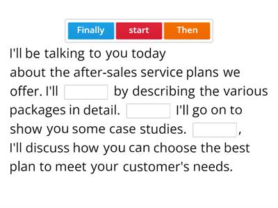 Structuring a Presentation- Organization