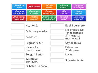 Las primeras frases (A1) - Test 1