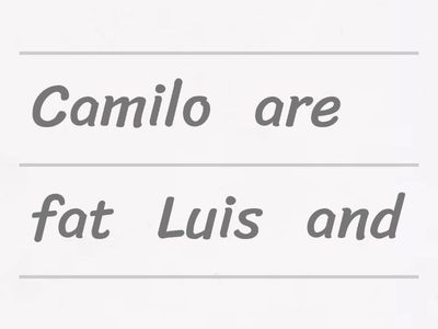 Rearrange the sentences.