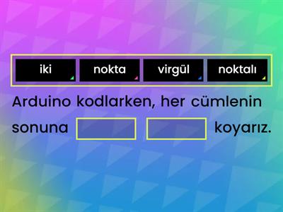 Arduino boşluk doldurma