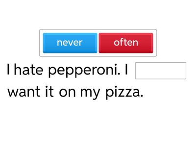 Cloze for Adverbs of Frequency