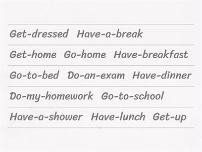 Put the routines in order