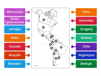 Ameryka Północna i Południowa Kraje