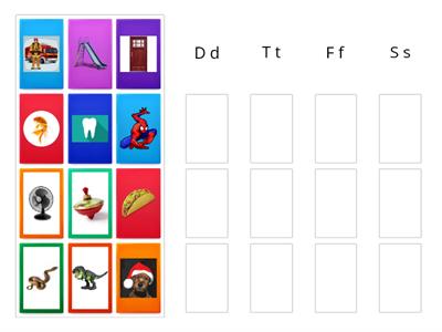 Beginning Sound Sort - D T F S