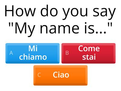 Common Italian Greetings