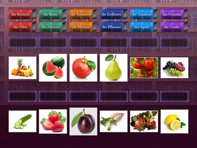 Obst und Gemüse DaF Wörter