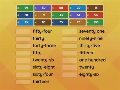 listening sound numbers 1 to 100