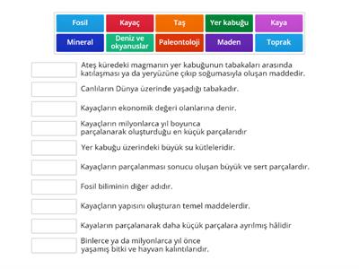 4.sınıf Fen Bilimleri Yer kabuğu  