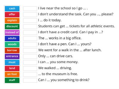 Quizlet. Key. Set 1