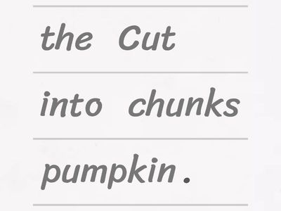 OW1 - U3 - How to prepare a pumpkin soup