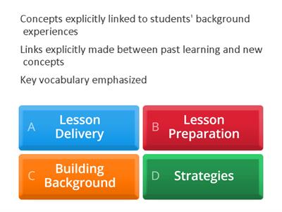 SIOP Components and Features