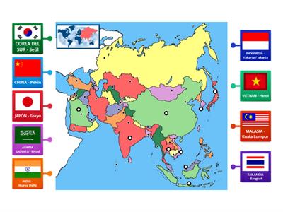 MAPA POLÍTICO MUDO ASIA 