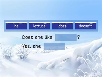 Does he/she like...?