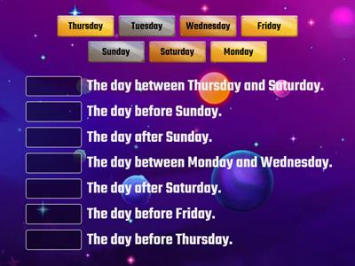 Days of the week