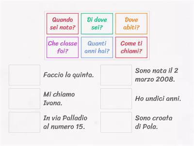 Domanda e risposta (presentarsi)